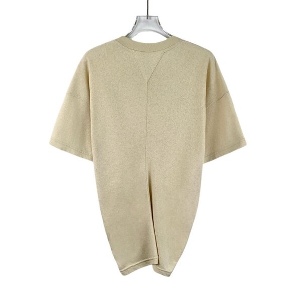 Bottega Veneta Beige Cotton Round-Neck Short-Sleeved T-Shirt M Size Made In Ital - Picture 2 of 6